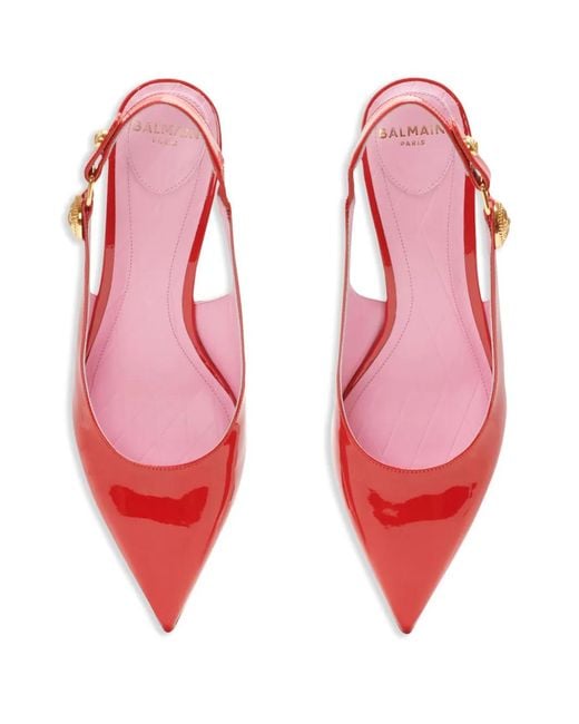 Balmain Red Eva Slingback Pumps