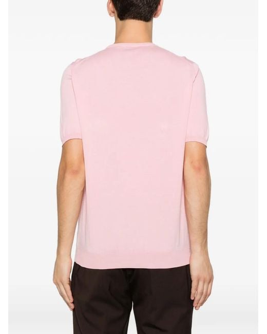 Della Ciana Pink T-Shirt À Col Rond for men