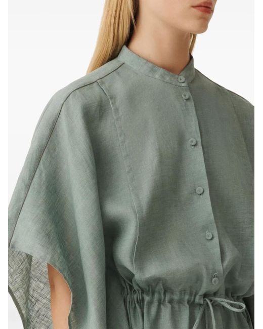 Fabiana Filippi Green Flared Midi Dress
