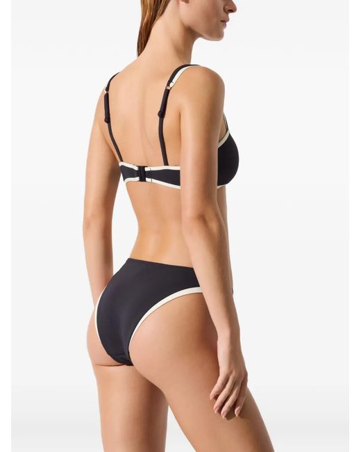 Karl Lagerfeld Black Signature Bandeau Bikini Top