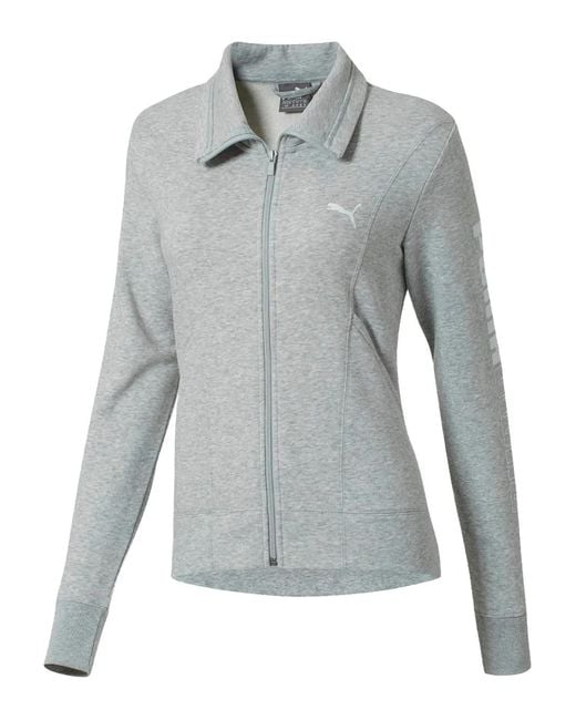PUMA Gray Sweat Reflection À Fermeture Zippée