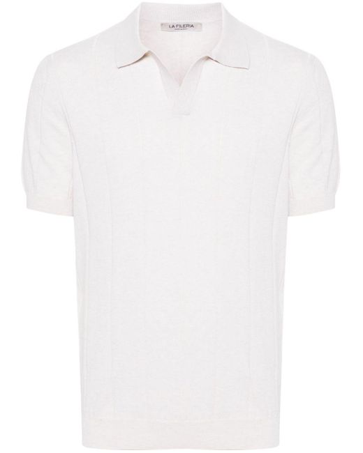 メンズ Fileria ストライプ ポロシャツ White