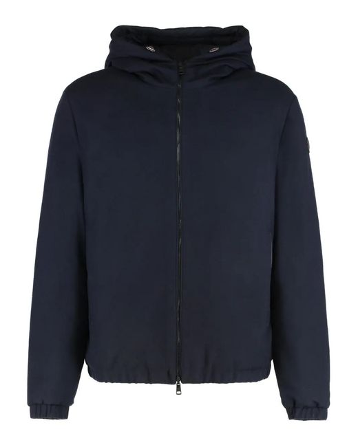 Moncler Blue Hooded Reversible Jacket for men