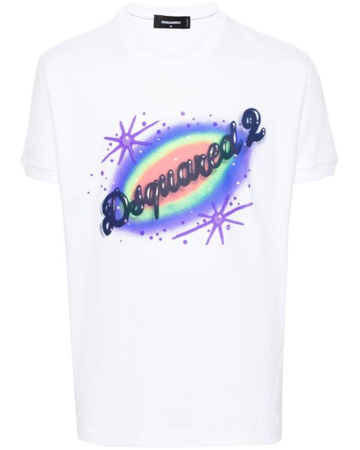 DSquared² T-Shirt mit Logo-Print in White für Herren