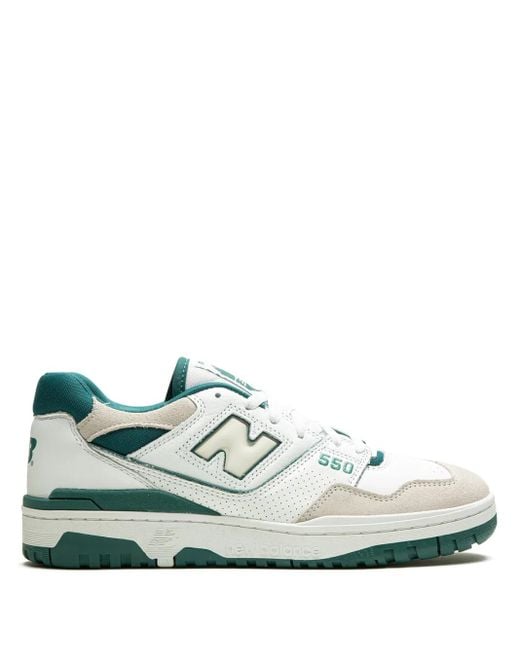 New Balance White 550 "Vintage" Sneakers