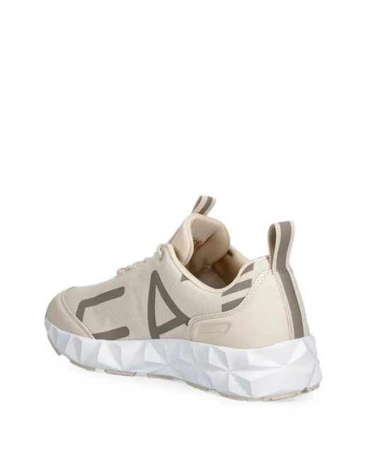 Sneakers Con Inserti E Logo di EA7 in White