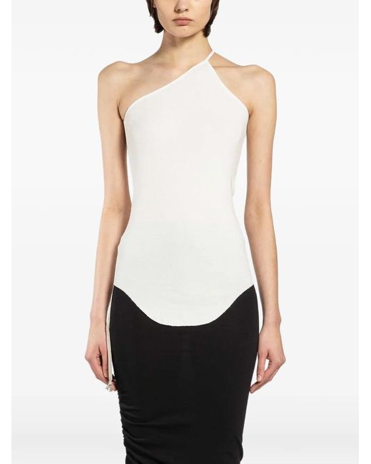 Rick Owens White Temple Tank Top