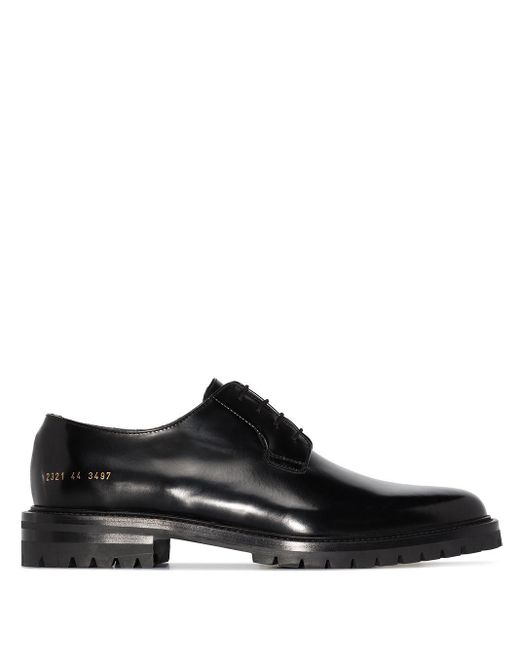 Common Projects Leather Derby Lug Sole Shoes in Black for Men Lyst