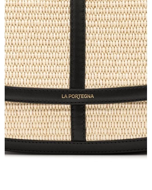 La Portegna White Lucía Yute Shoulder Bag