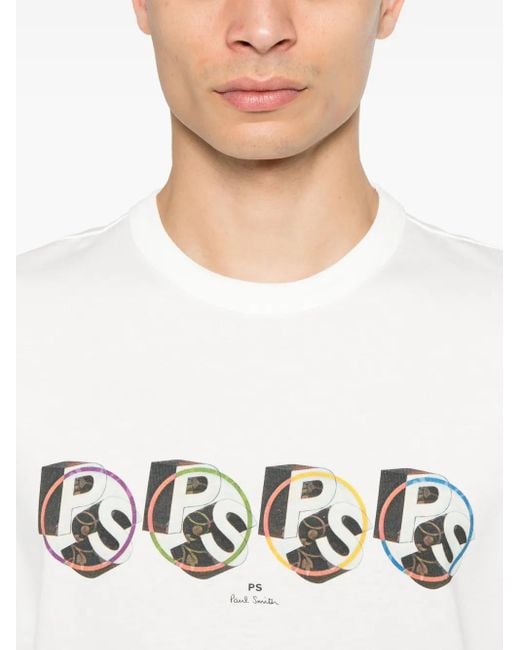 Paul Smith White 3D Row T-Shirt for men