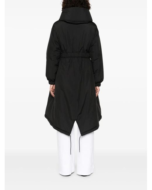 Moorer Black Belted High-Neck Coat