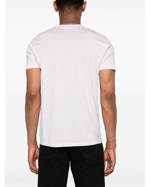 Tom Ford T-shirt Van Lyocellblend Met Gemêleerd Effect in het White voor heren