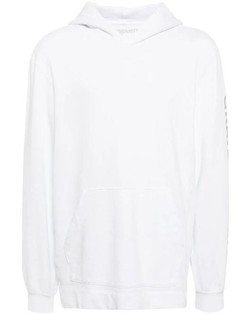 James Perse White Long-Sleeve Cotton Hoodie for men