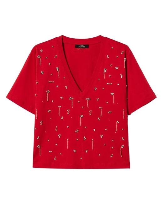 Twinset Embroidered Cropped T-Shirt