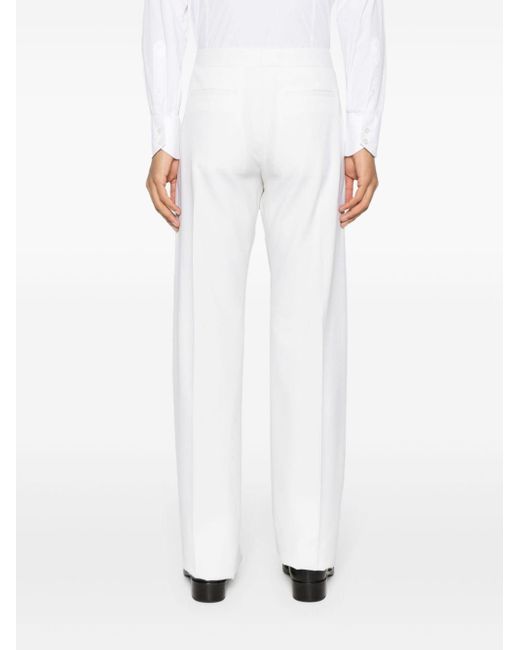 Givenchy White Pressed-Crease Tailored Trousers for men