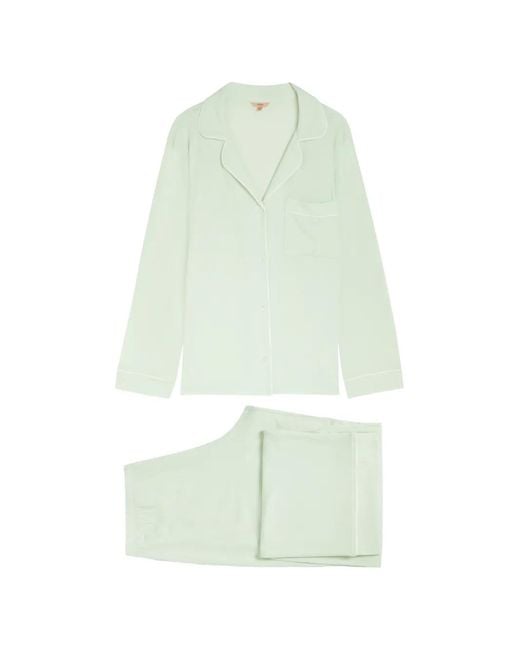 Eberjey Green Pyjama À Poche Poitrine
