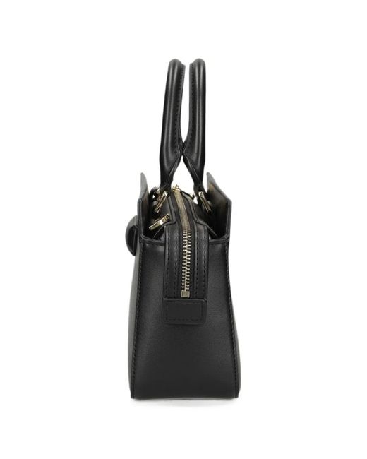 Lacoste Black Logo-Plaque Tote Bag