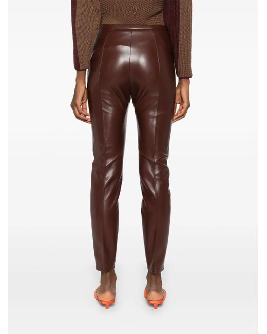 Philosophy Di Lorenzo Serafini Brown Leggings Aus Faux-Leder