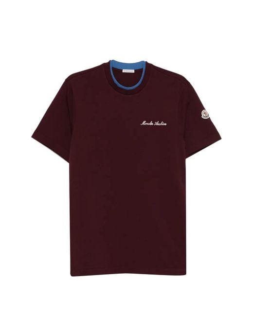 Moncler Red Ss T-Shirt for men