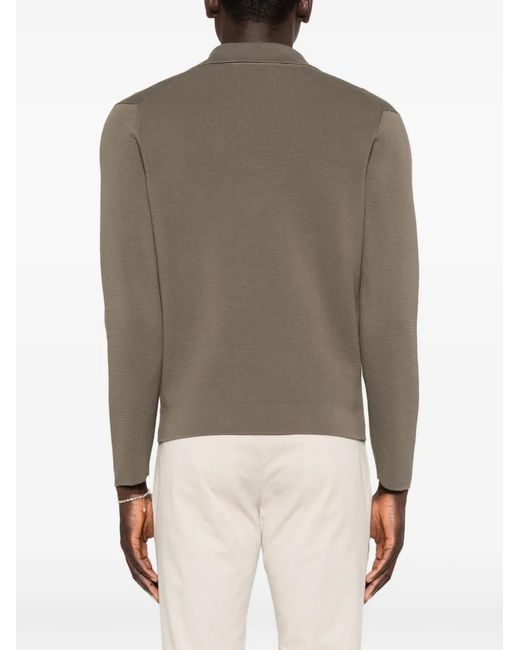 FILIPPO DE LAURENTIIS Brown Double Breasted Cardigan for men