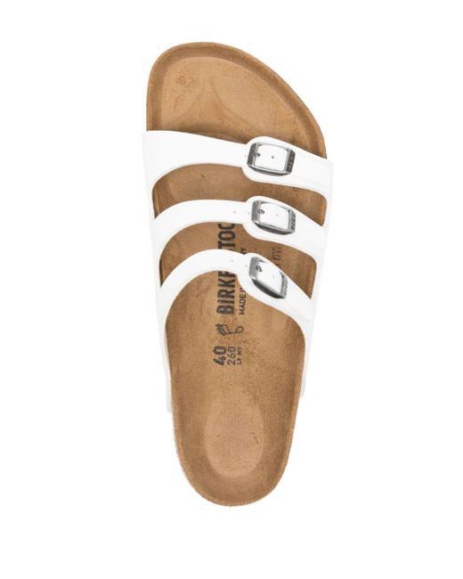 Birkenstock White Florida Leather Sandals for men