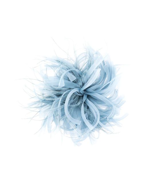 Spilla A Fiore Con Piume di Max Mara in Blue