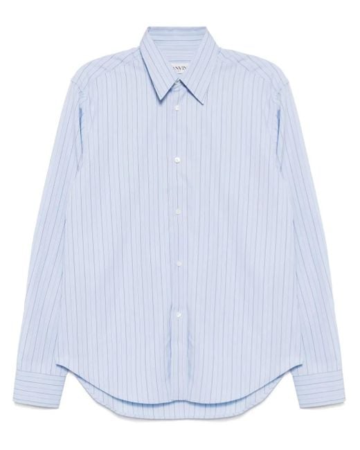 Lanvin Blue Striped Shirt for men