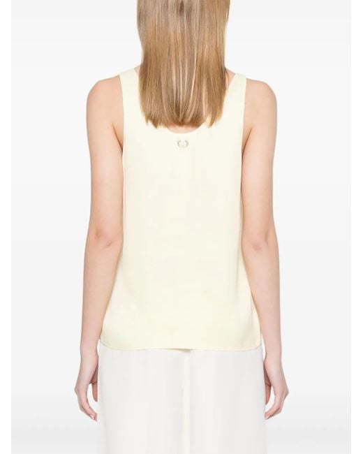 Twinset Natural Scoop-Neck Top