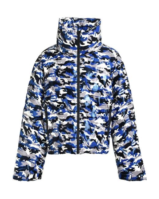 BREATH Blue Camouflage Padded Jacket for men