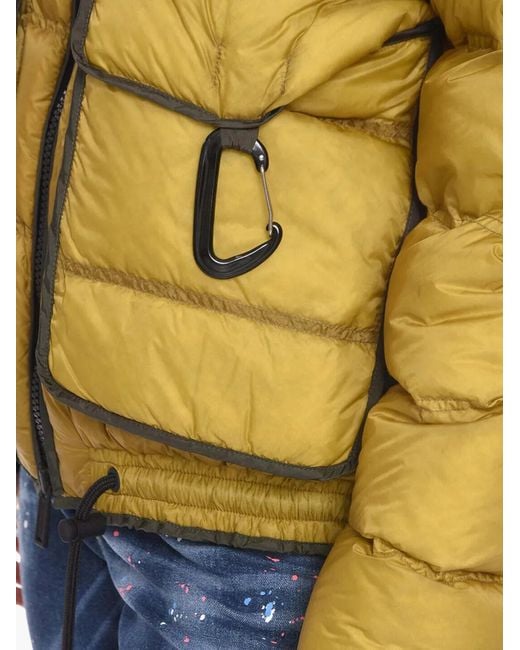 DSquared² Yellow Logo-Print Quilted Jacket