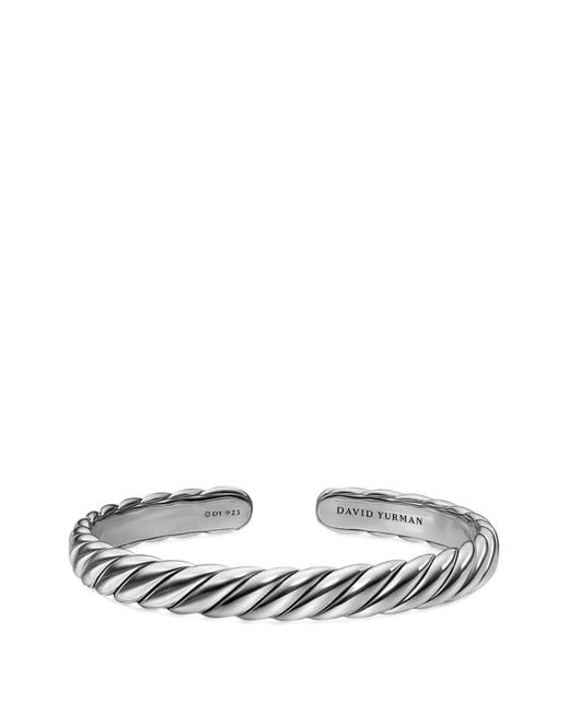 David Yurman White Sculpted Cable Flex Bracelet