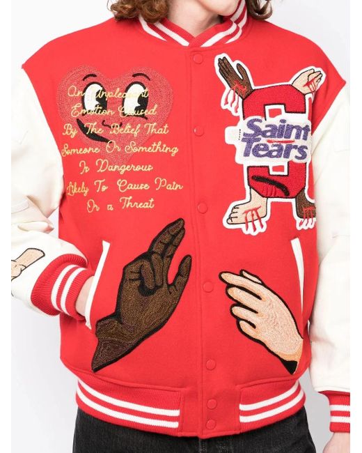 Borsa Con Applicazione X Denim Tears di SAINT Mxxxxxx in Red da Uomo