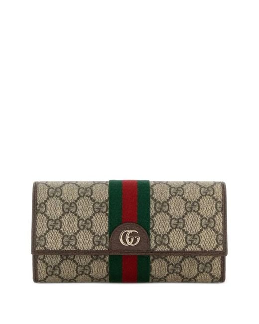 Gucci Gray Ophidia Gg Supreme Canvas Wallet