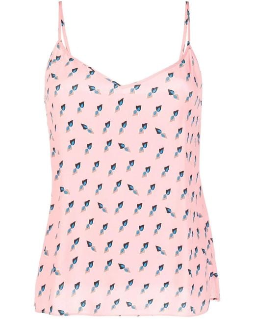 Diane von Furstenberg Pink Graphic-Print Top