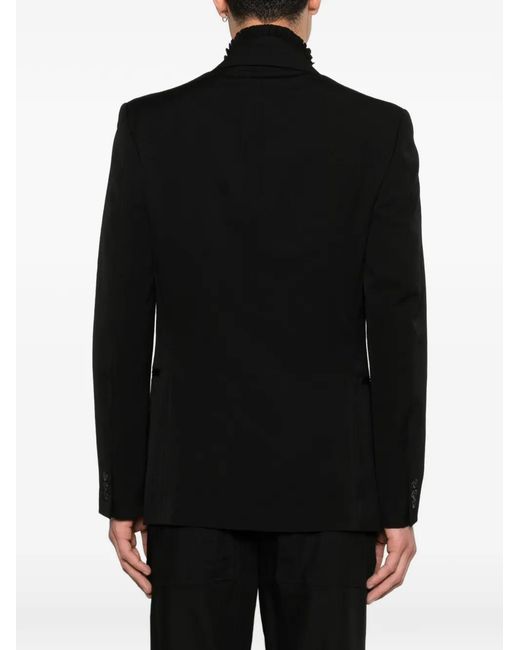 Yohji Yamamoto Black Button-Up Blazer for men
