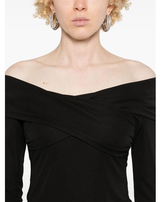 Twinset Black Off-Shoulder Blouse