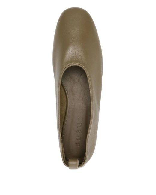 Soeur レザーフラットシューズ Gray