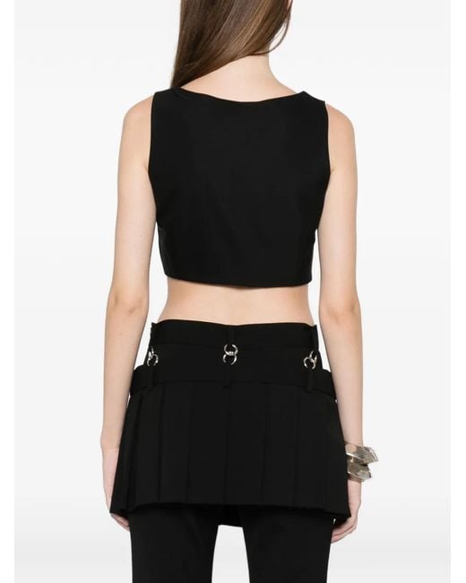 MEDEA Black Button Pocket Vest