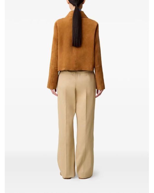 Claudie Pierlot Brown Suede Leather Jacket