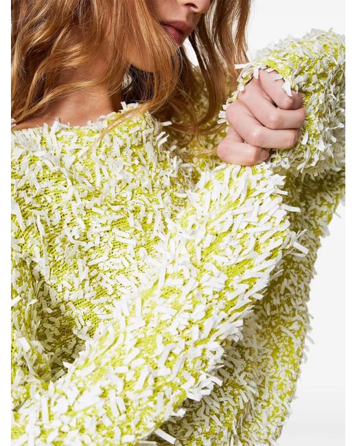 Twinset Yellow Curly Yarn Jumper