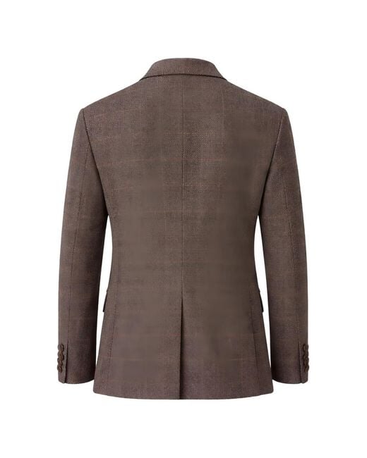 Pal Zileri Brown Veste À Carreaux for men