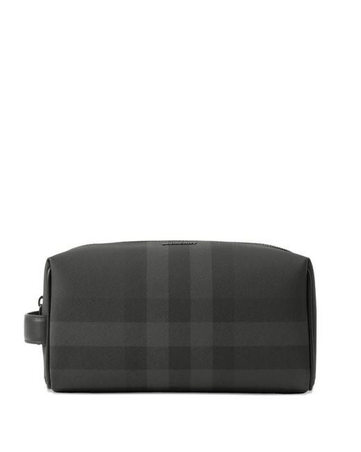 Pouch Da Viaggio Check di Burberry in Black da Uomo