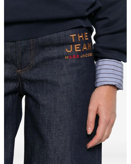 A.P.C. Blue X Marc Jacobs Logo-Embroidered Jeans