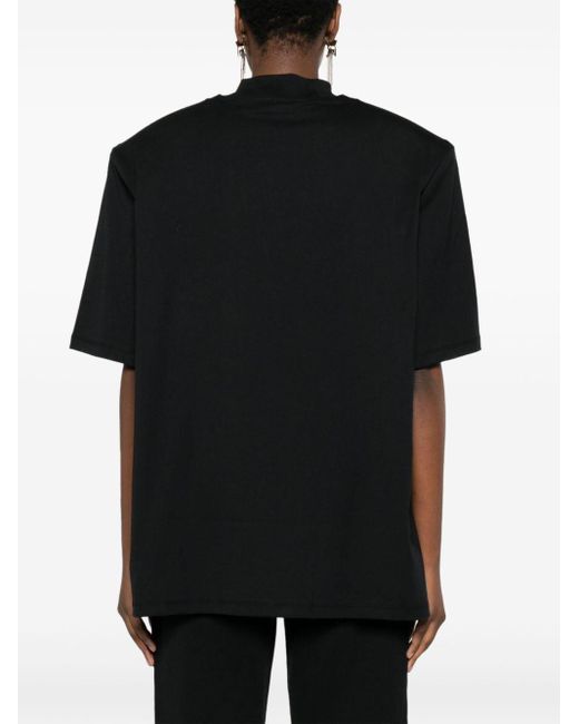 The Attico Black Kilie Cotton T-shirt