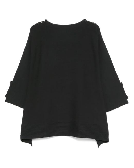 Issey Miyake Black Square Rib Ap Sweater