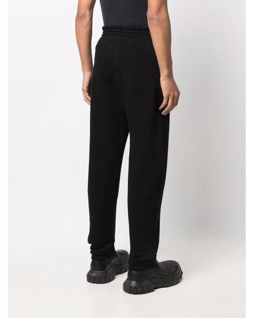 GmbH Black Logo-Leg Track Pants for men