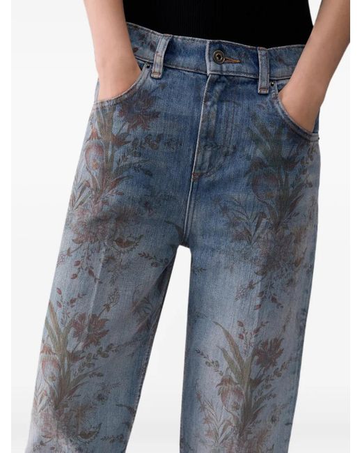 Liu Jo Blue High-Waisted Jeans With Print