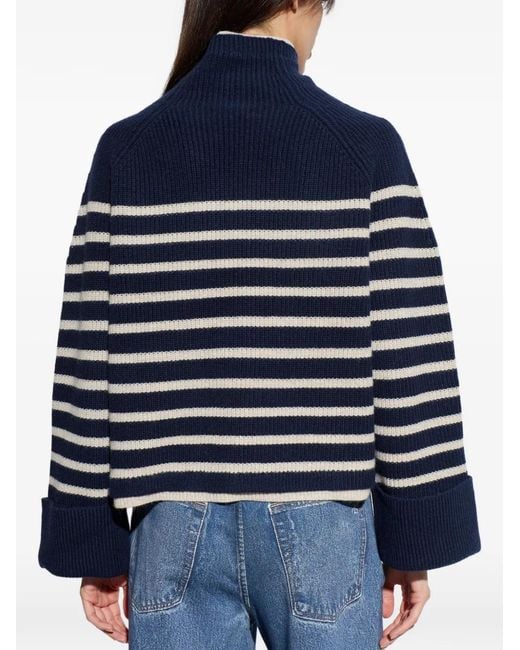 Rag & Bone Gestreepte Coltrui in het Blue