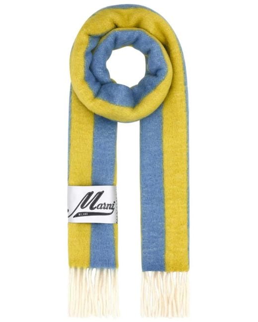 Marni Blue Striped Scarf