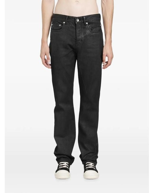 Rick Owens Black Fog Cut Jeans for men